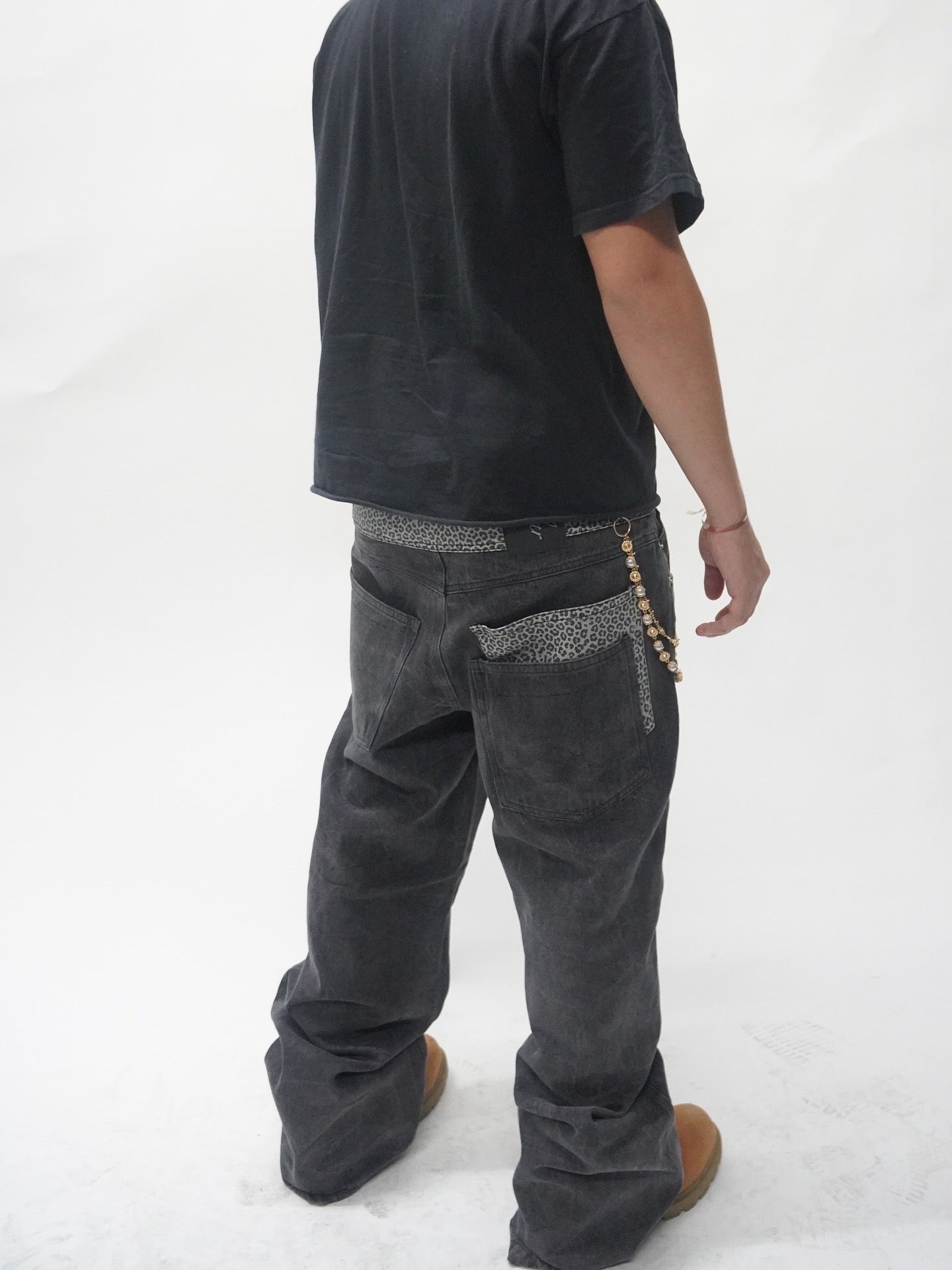 Snow Leopard Flared Denim