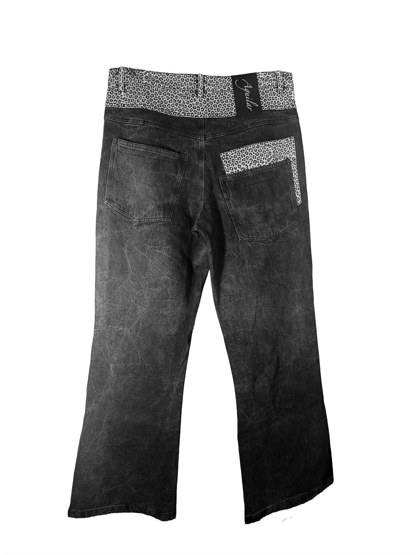 Snow Leopard Flared Denim